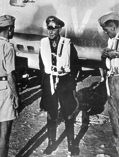 Erwin Rommel Generalfeldmarschall D Landung In Afrika Um