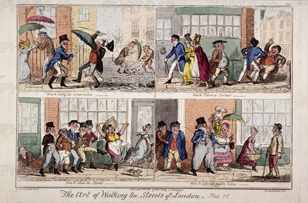 Walking The Streets Of London 1818 Artist George Cruikshank