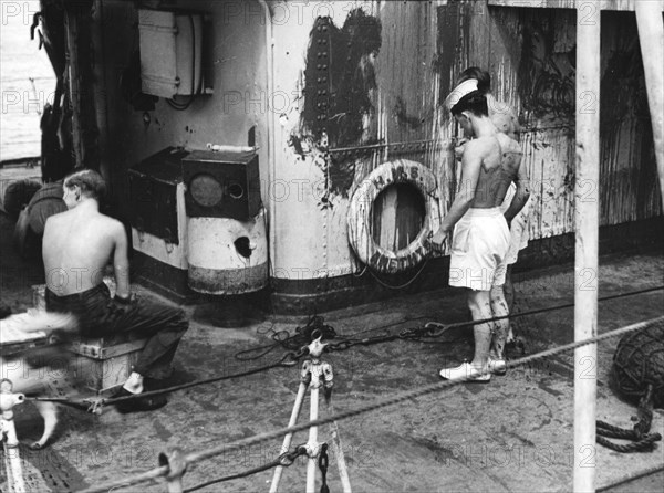 HMS Amethyst After Action On The Yangtze River 20th April 1949