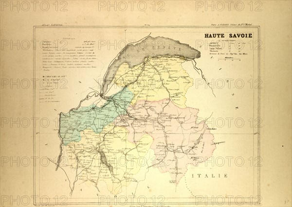 MAP OF HAUTE SAVOIE FRANCE Photo12 Liszt Collection Quint Lox Limited