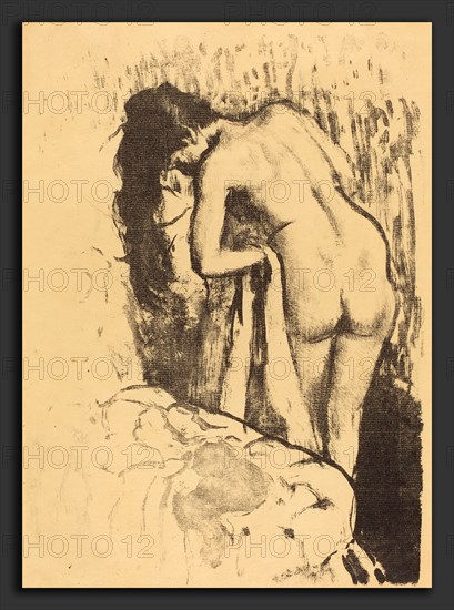 Edgar Degas French Nude Woman Standing Drying Herself