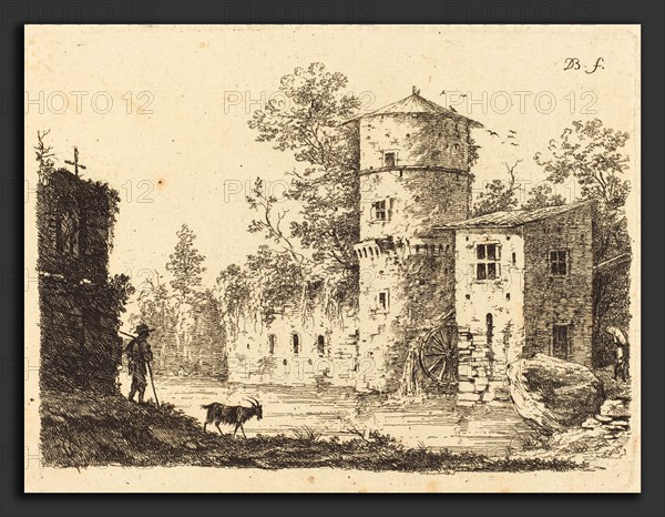 Jean Jacques De Boissieu French Ancient Tower With A