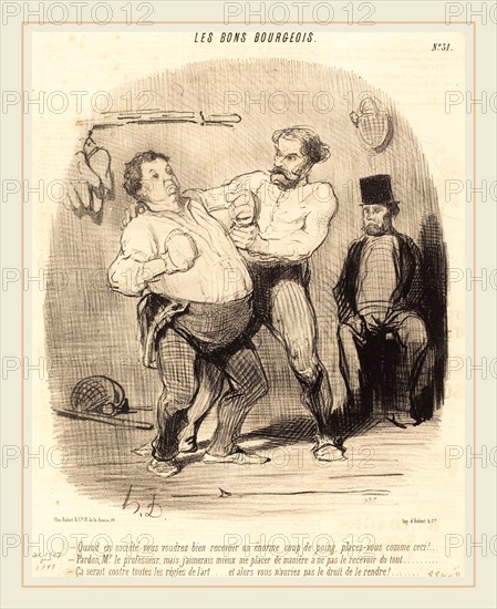 Honoré Daumier French 1808 1879 Quand en société vous voudrez bien