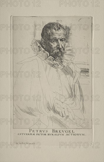 Portrait Of Pieter Brueghel Anthony Van Dyck Flemish 1599 1641