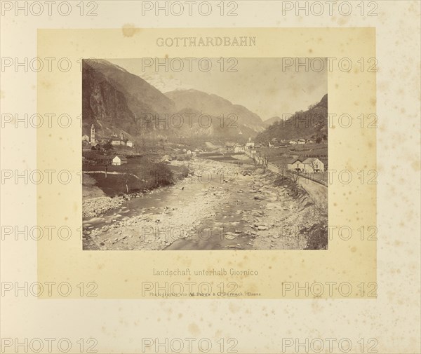 Gotthardbahn Landschaft Unterhalb Giornico Adolphe Braun Cie French