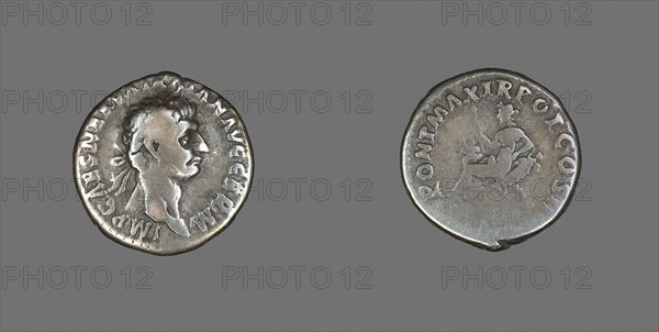 Denarius Coin Portraying Emperor Trajan Ad Roman Minted In