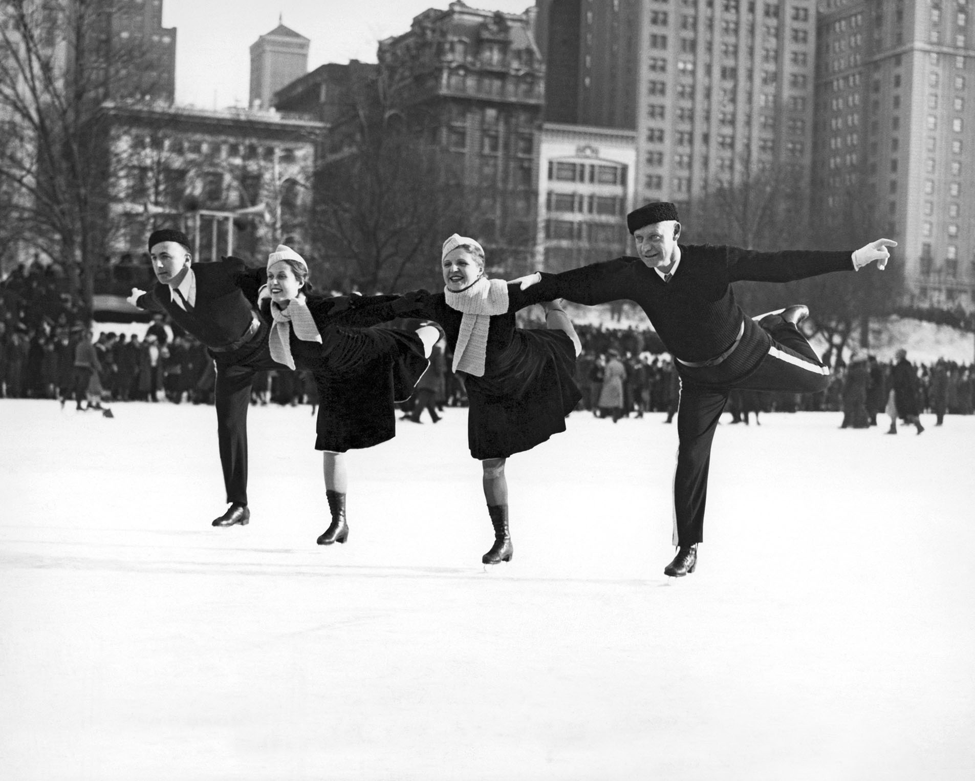 Pairs Skating In Central Park