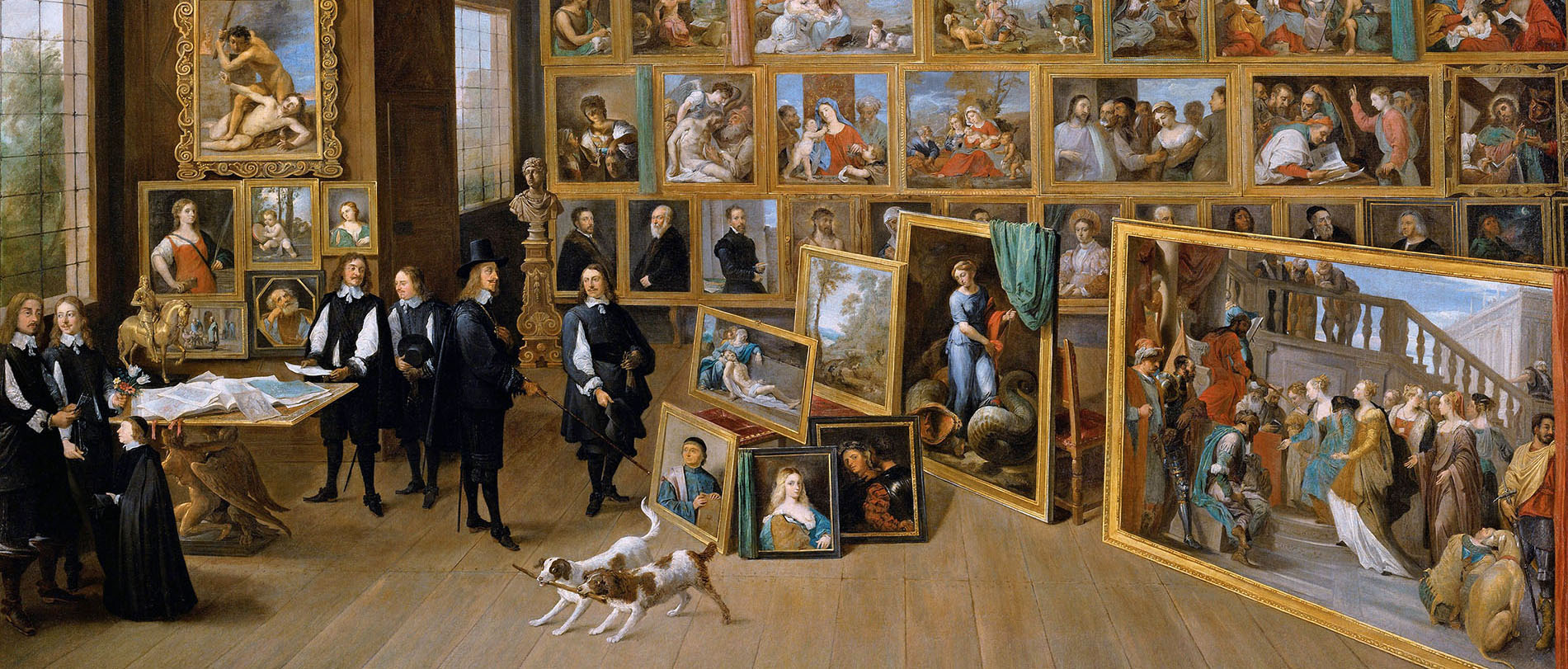 Archduke Leopold Wilhelm in his Gallery in Brussels, ca 1651. Artist: Teniers, David, the Younger (1610-1690)