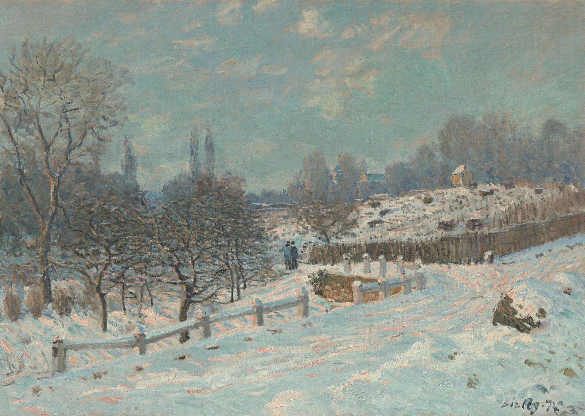 Route de Louveciennes, effet de neige , 1874.