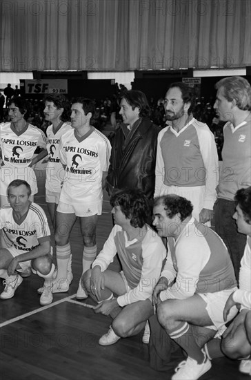 Match de football au bénéfice des Restaurants du Coeur, le 5 février 1986