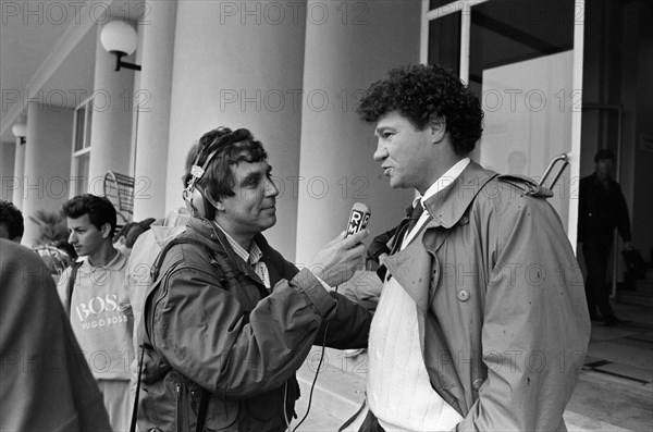 Jean-Pierre Foucault et Robert Charlebois, 1986