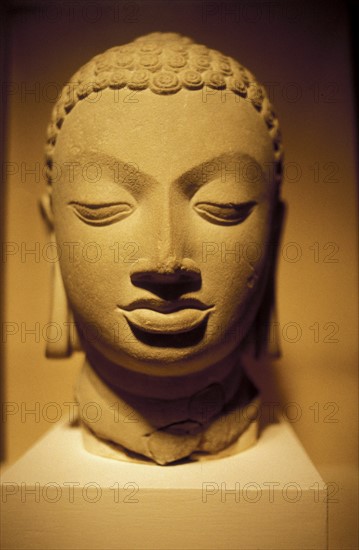 Stone head of Buddha, Gupta, 5th century AD