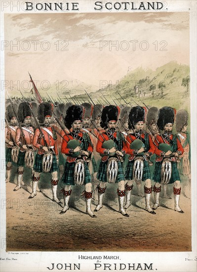Pipers leading a march
