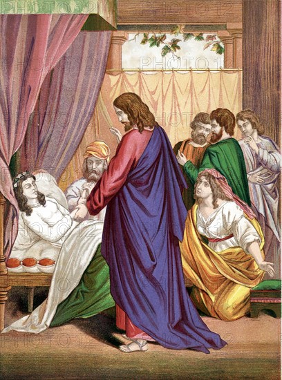 Christ raising the daughter of Jairus