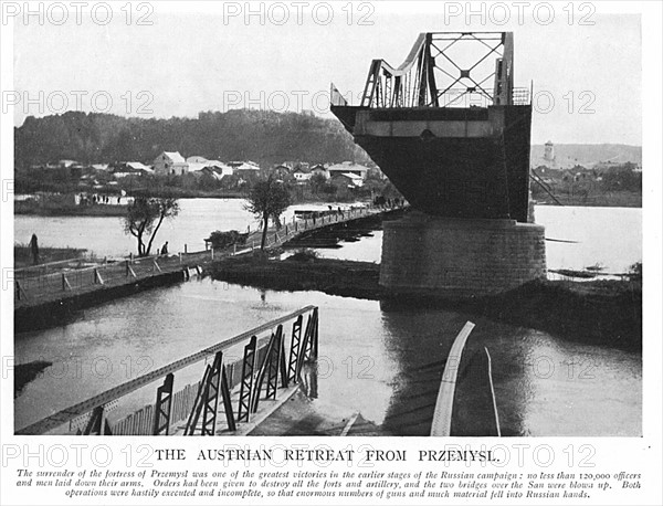 Destruction of Przemysl by Austrians retreating from Russian advance