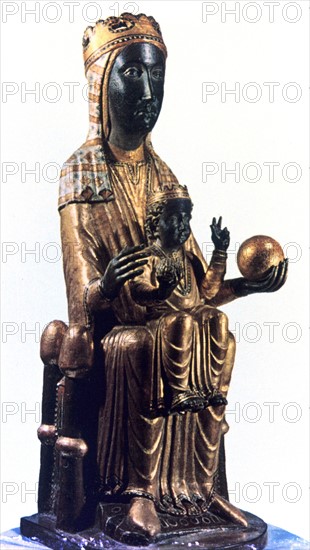 Black Madonna statuette from Montserrat