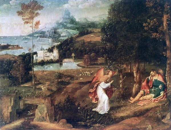 Landscape Scene with Saint Roch', 1487-1524