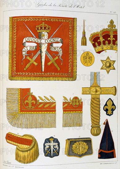 French military accoutrements and standards of the royal guard