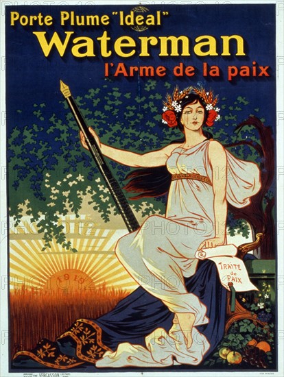 Porte plume 'Ideal' Waterman l'arme de la paix