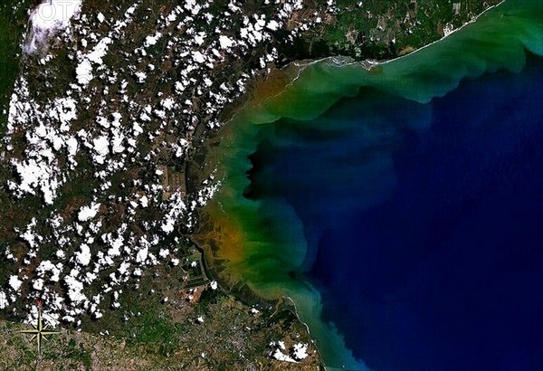 Satellite view of the Gulf of Parita in Panama