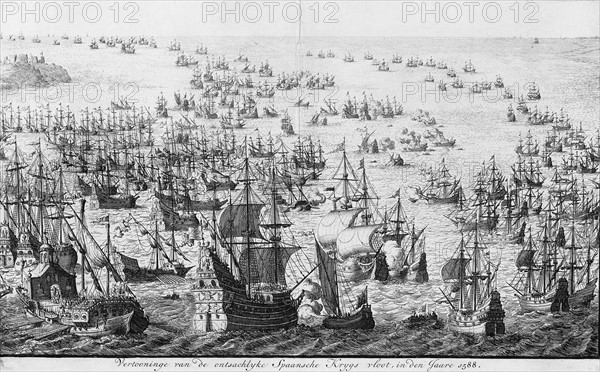 The mighty display of the Spanish armada in 1588