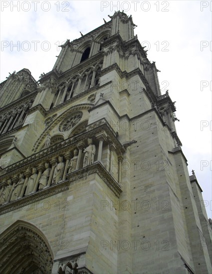 Exterior façade of the Cathedral of Notre Dame