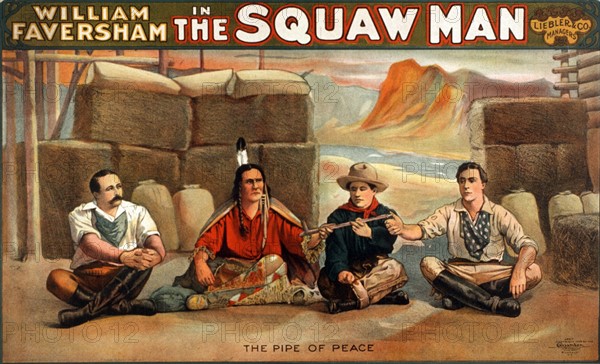 William Faversham in The squaw man or Squaw man C1905.