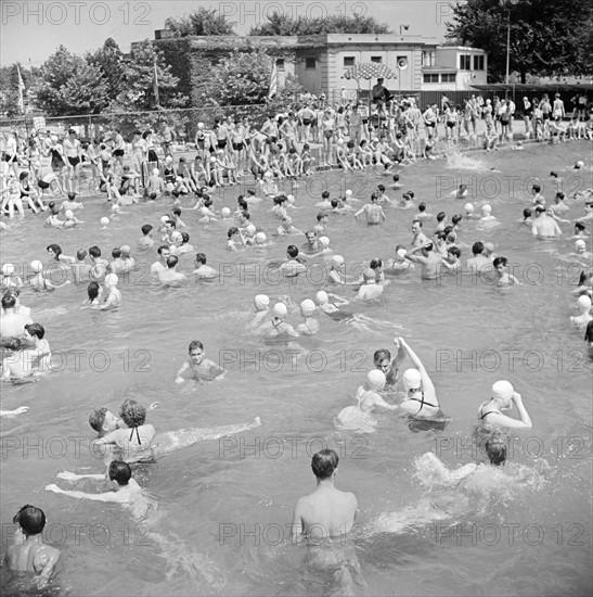 Washington DC, Sunday swimmers.