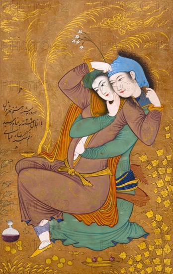 Title (English) : Two Lovers by Reza Abbasi (1565-1635)