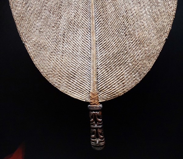 Fan made from wood and vegetable fibres, Isle of Nuku Hiva in Polynesia.