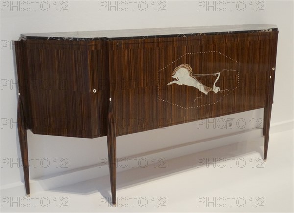 Desserte dite meuble au char Sideboard with an ivory inlay 1921. By Jacques-Emile Ruhlmann