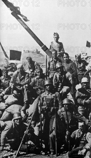 Republican soldiers during the Spanish Civil War