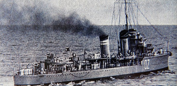 Churruca-class destroyer in the Spanish Republican Navy.