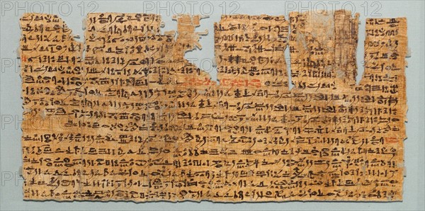 Hieratic papyrus referring to the warding off of hostile dead persons, Ptolemaic Period, 305-30 BC