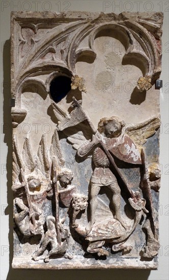 Tableau relief of St. Michael by Mestre San Mateo