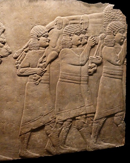 return from the lion hunt Nineveh, Iraq. Assyrian 645-636 BC