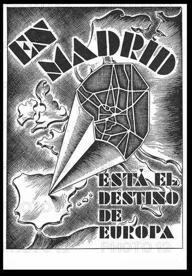 Poster titled 'Madrid is the Destiny of Europe'