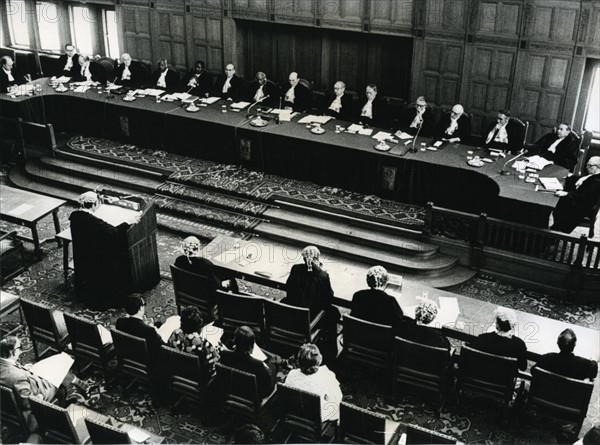 International Court of Justice, in Holland, hearing the case on French nuclear testing1973