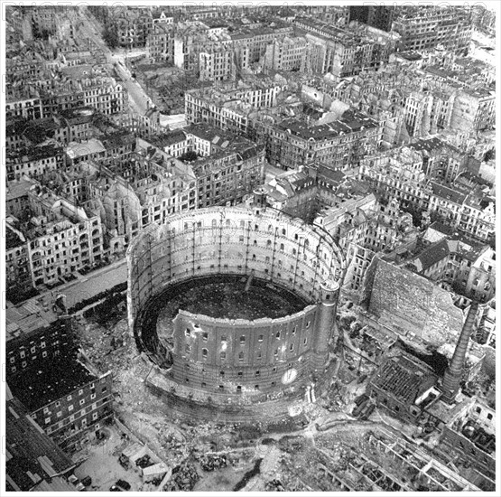 Widescale destruction of buildings in Berlin, Germany in the last weeks