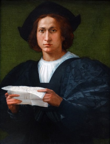 Portrait of a Young Man holding a Letter by Rosso Fiorentino