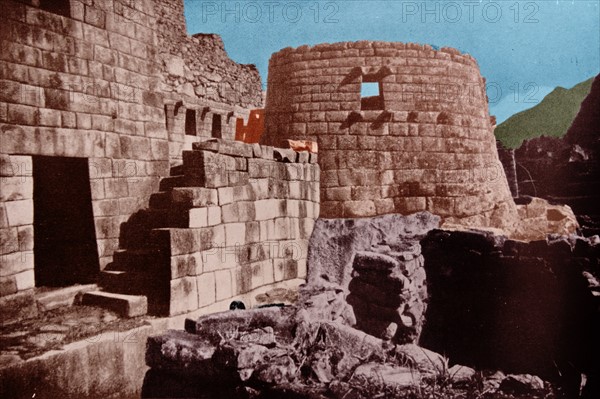 1920 photograph of Machu Picchu