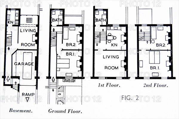 Floorplan of houses that have been converted into flats