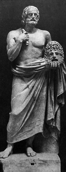 Euripides, the greek tragic poet. He was a contemporary of Anaxagoras and Socrates.