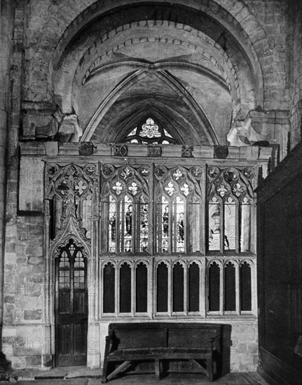 the interior of Winchester Cathedral