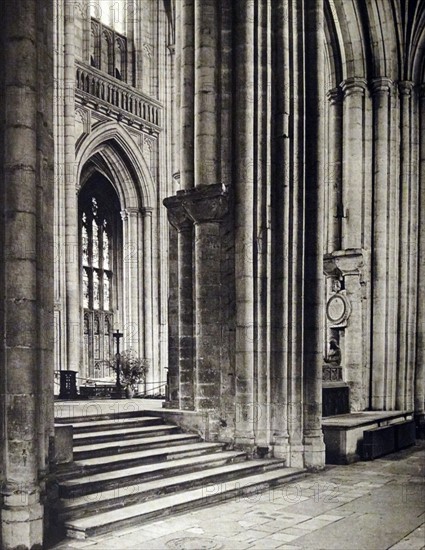 the interior of Winchester Cathedral