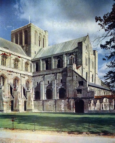 the exterior of Winchester Cathedral