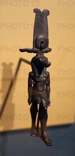 Bronze statuette of Sobek as a Man