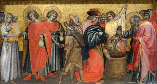 The ascension of St. john the evangelist with Saints