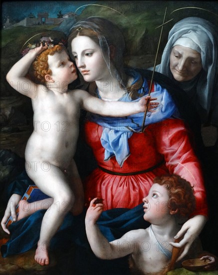 The Madonna and Child with Saints' by Agnolo di Cosimo