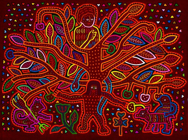 Mola textile by Kuna Indian artist